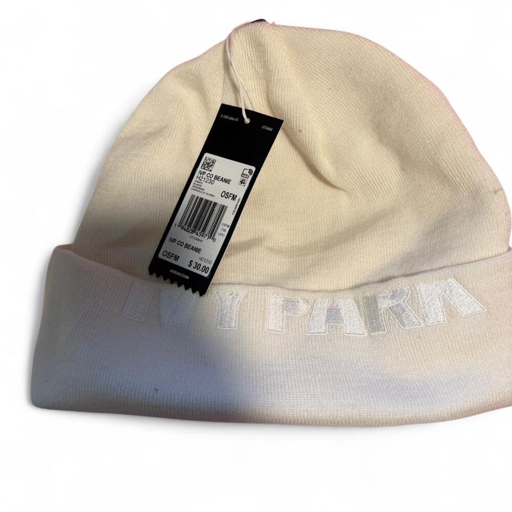 Adidas x Ivy Park Icy Park White Beanie - New With Tags - Picture 2 of 3